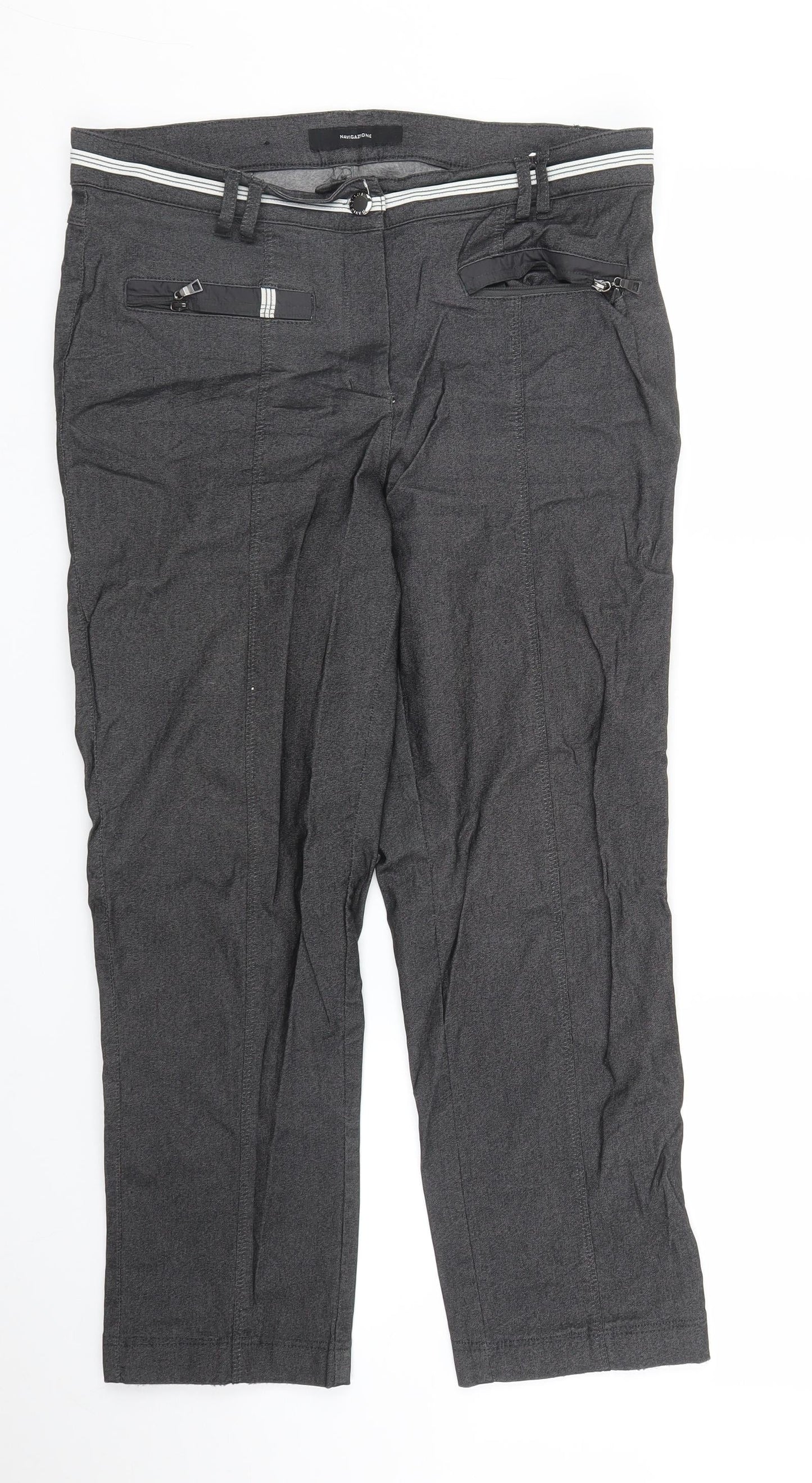 NGZ Womens Grey   Trousers  Size 12 L24 in