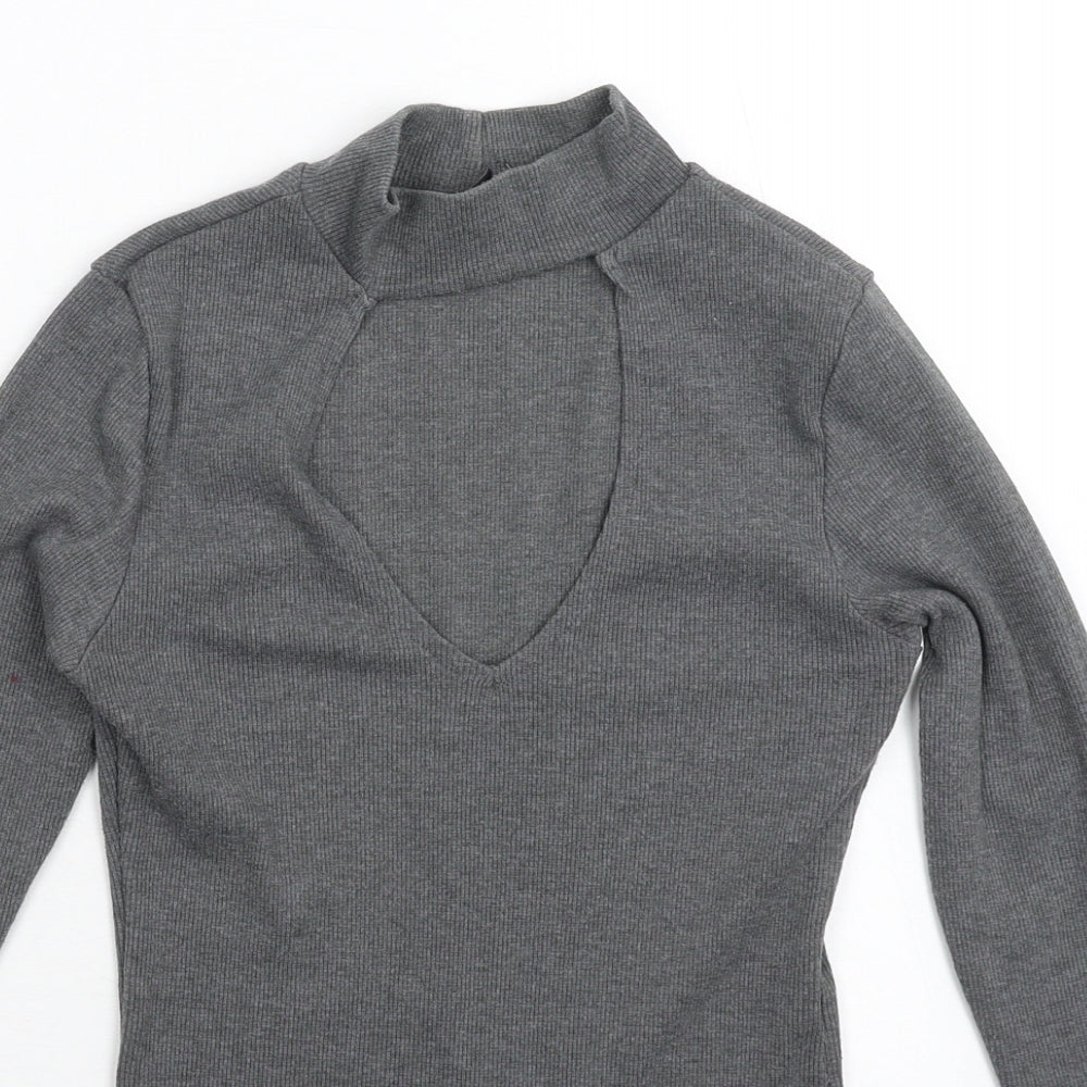 Wassyl Womens Grey  Knit Pullover Jumper Size S