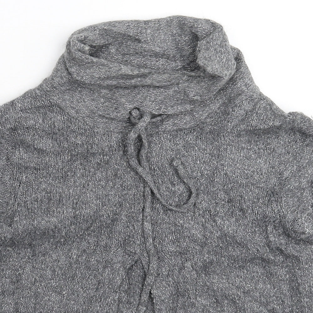 River Island Womens Grey  Knit Pullover Jumper Size 10