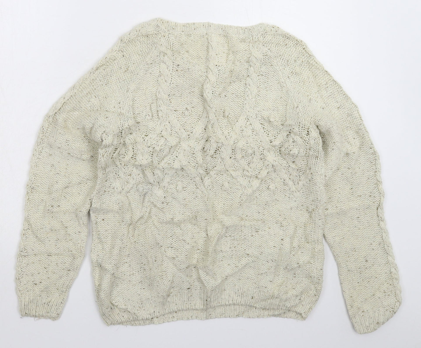 Papaya Womens White  Knit Pullover Jumper Size 8