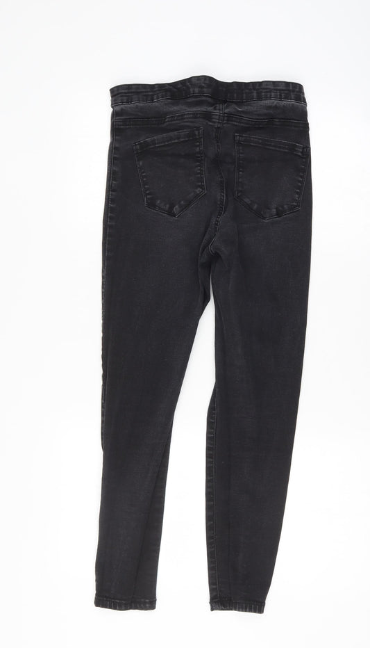 Denim & Co. Womens Black   Skinny Jeans Size 14 L26 in
