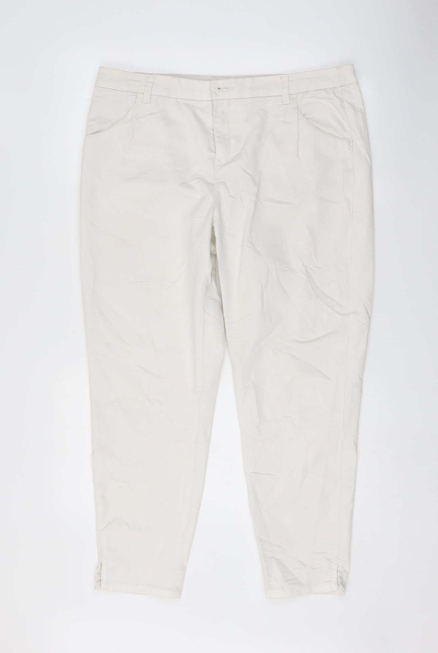 Yessica Womens White   Trousers  Size 37 in L27.5 in