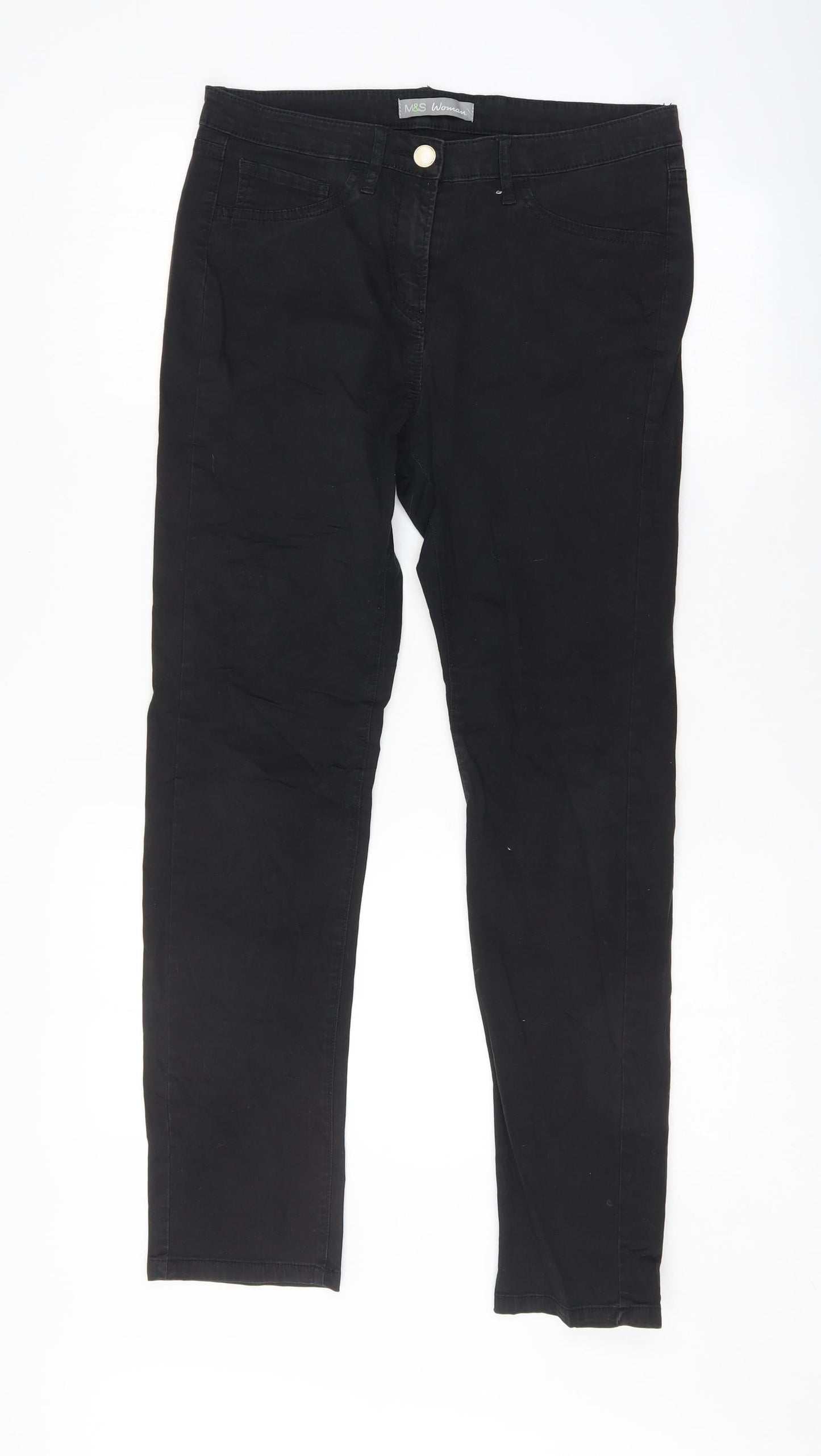 Marks and Spencer Womens Black   Trousers  Size 32 L28 in