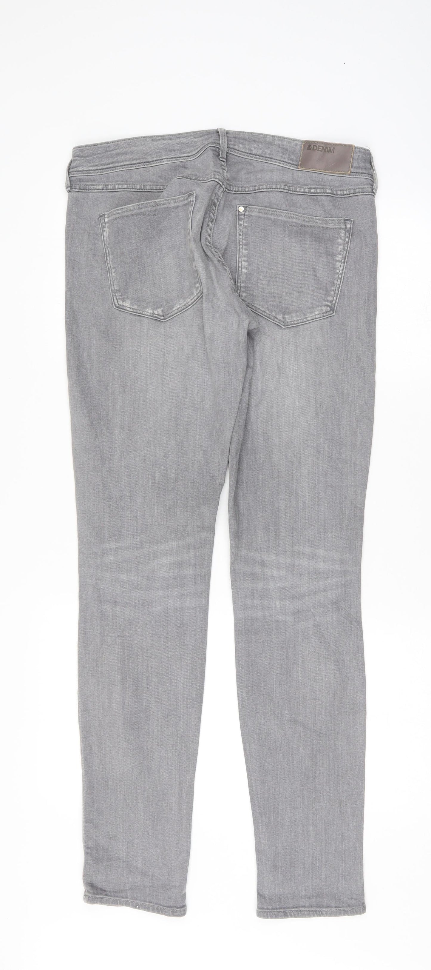 Preworn Womens Grey   Straight Jeans Size 34 L33 in