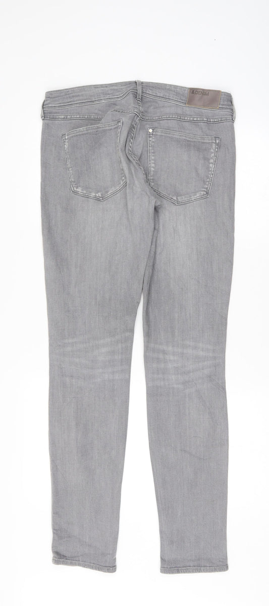 Preworn Womens Grey   Straight Jeans Size 34 L33 in