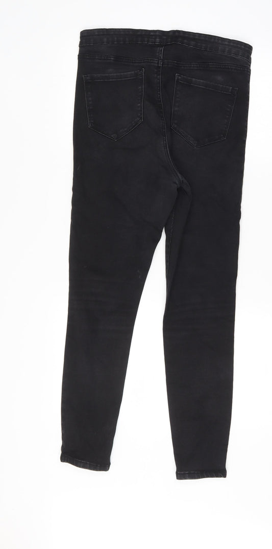 Denim & Co. Womens Black   Skinny Jeans Size 14 L27 in