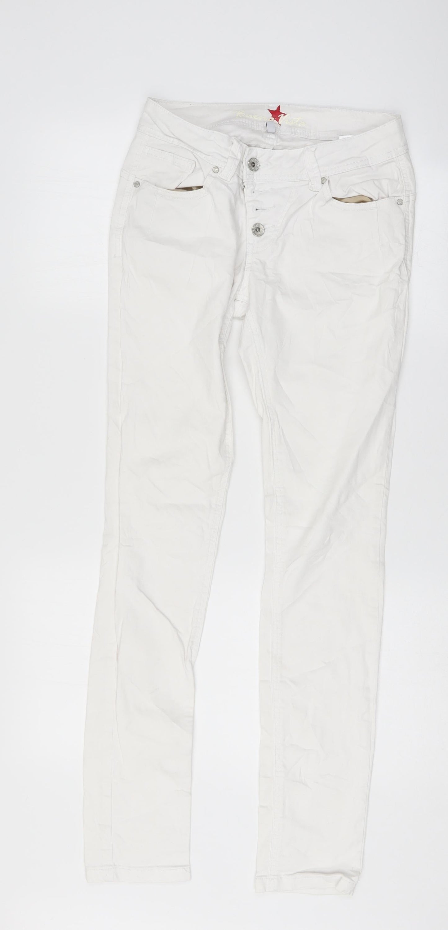 Buena Vista Womens White   Skinny Jeans Size XS L32 in