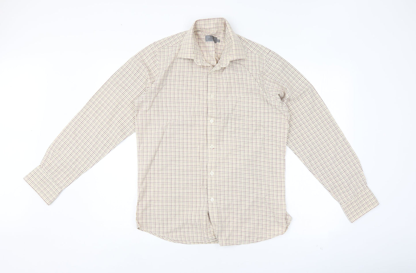 John Lewis Mens Multicoloured Check   Button-Up Size 15