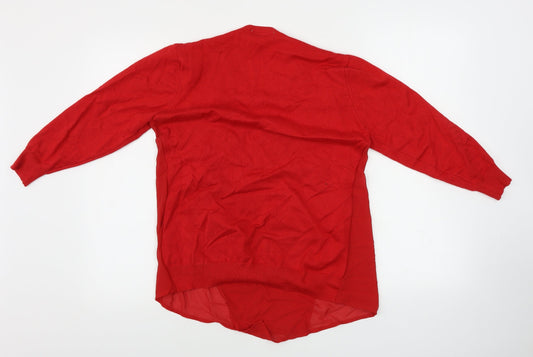 Abollria   Womens Red   Cardigan Jumper Size S