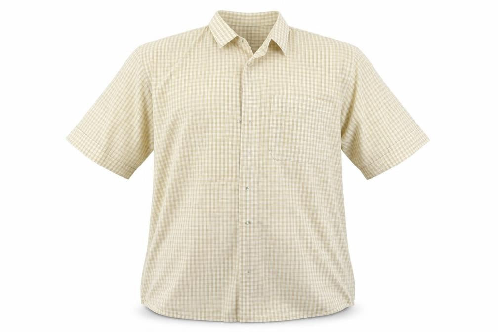 Bar Harbour  Mens Beige Check   Button-Up Size XL