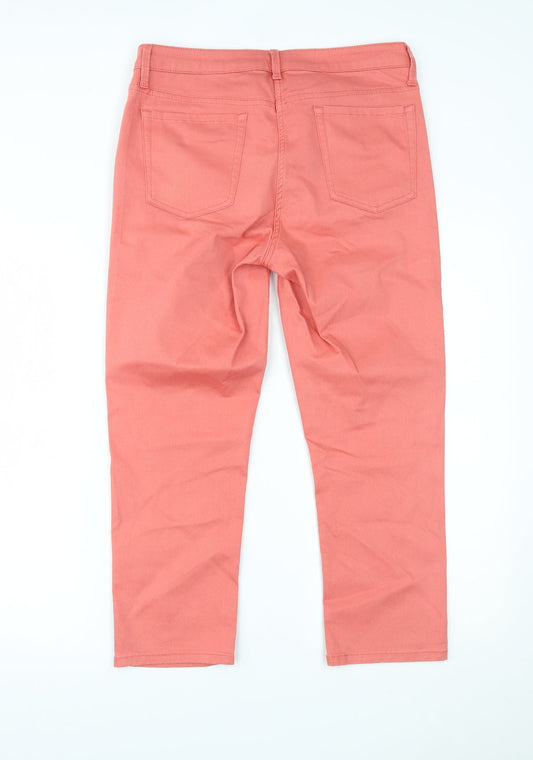crop Womens Pink  Denim Skinny Jeans Size 12 L22.5 in