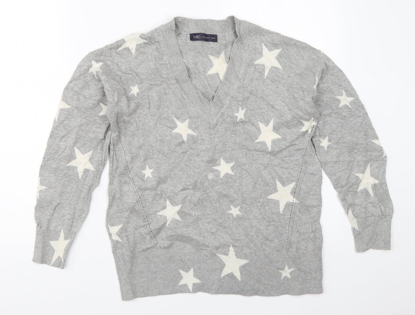 Marks and Spencer Womens Grey   Pullover Jumper Size XS