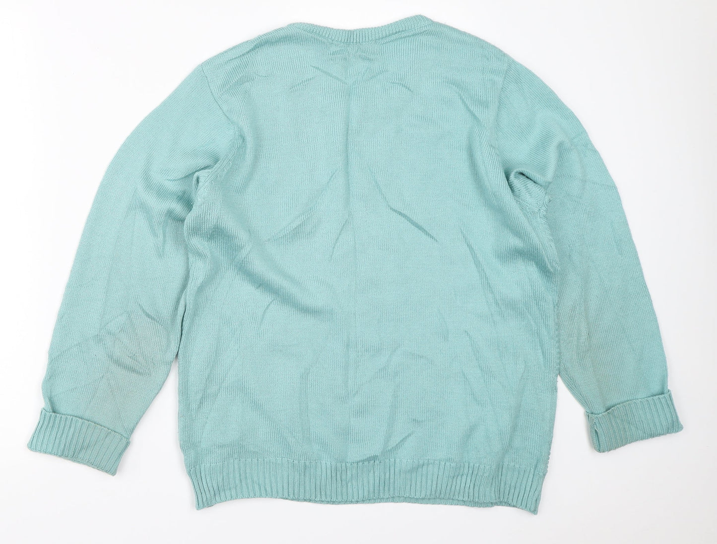 Jan Eva Womens Blue   Pullover Jumper Size M