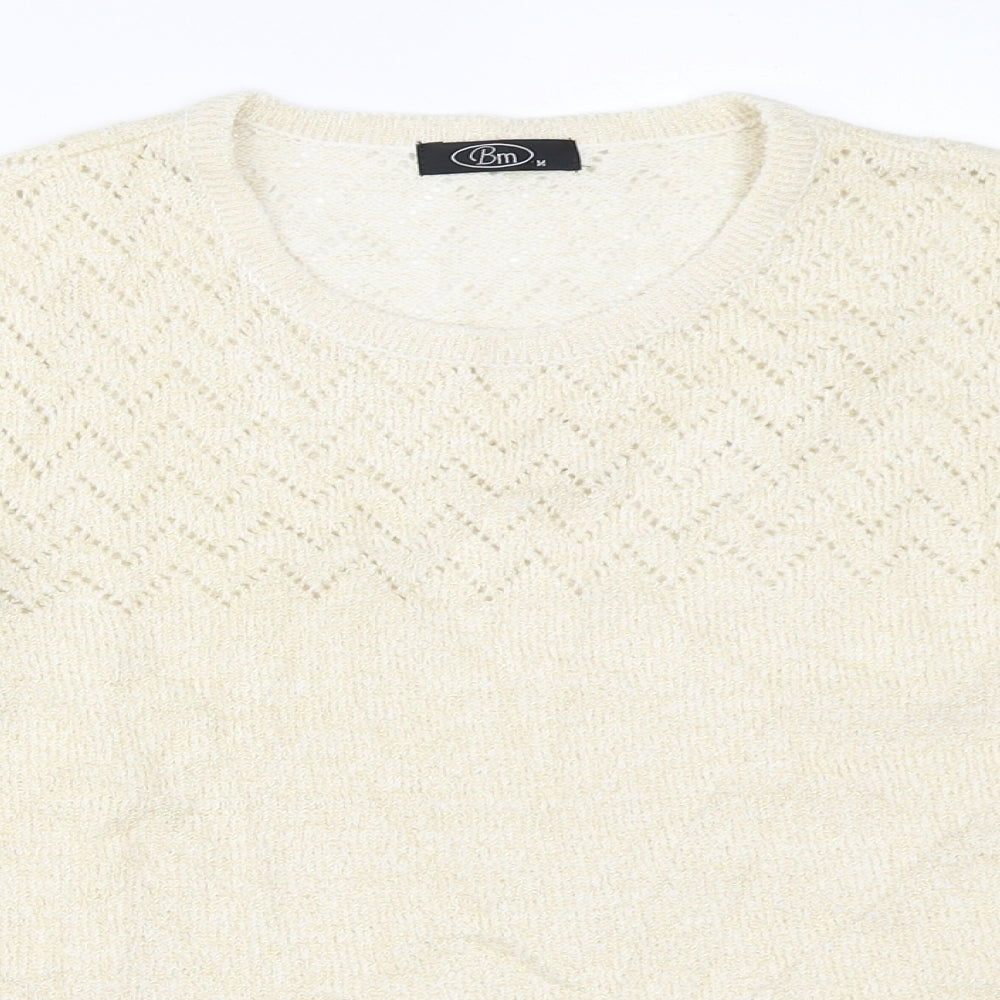 BM Womens Ivory   Pullover Jumper Size M