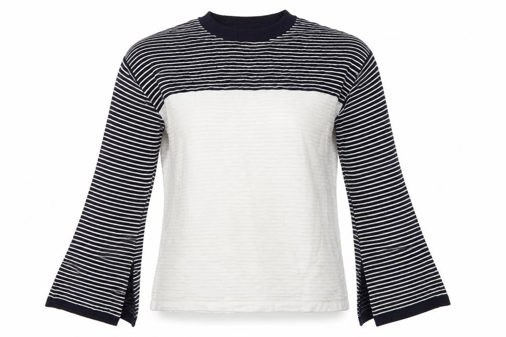 Topshop Womens Blue Striped  Pullover Jumper Size 8