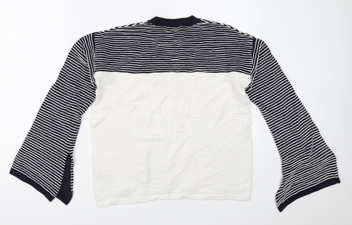 Topshop Womens Blue Striped  Pullover Jumper Size 8