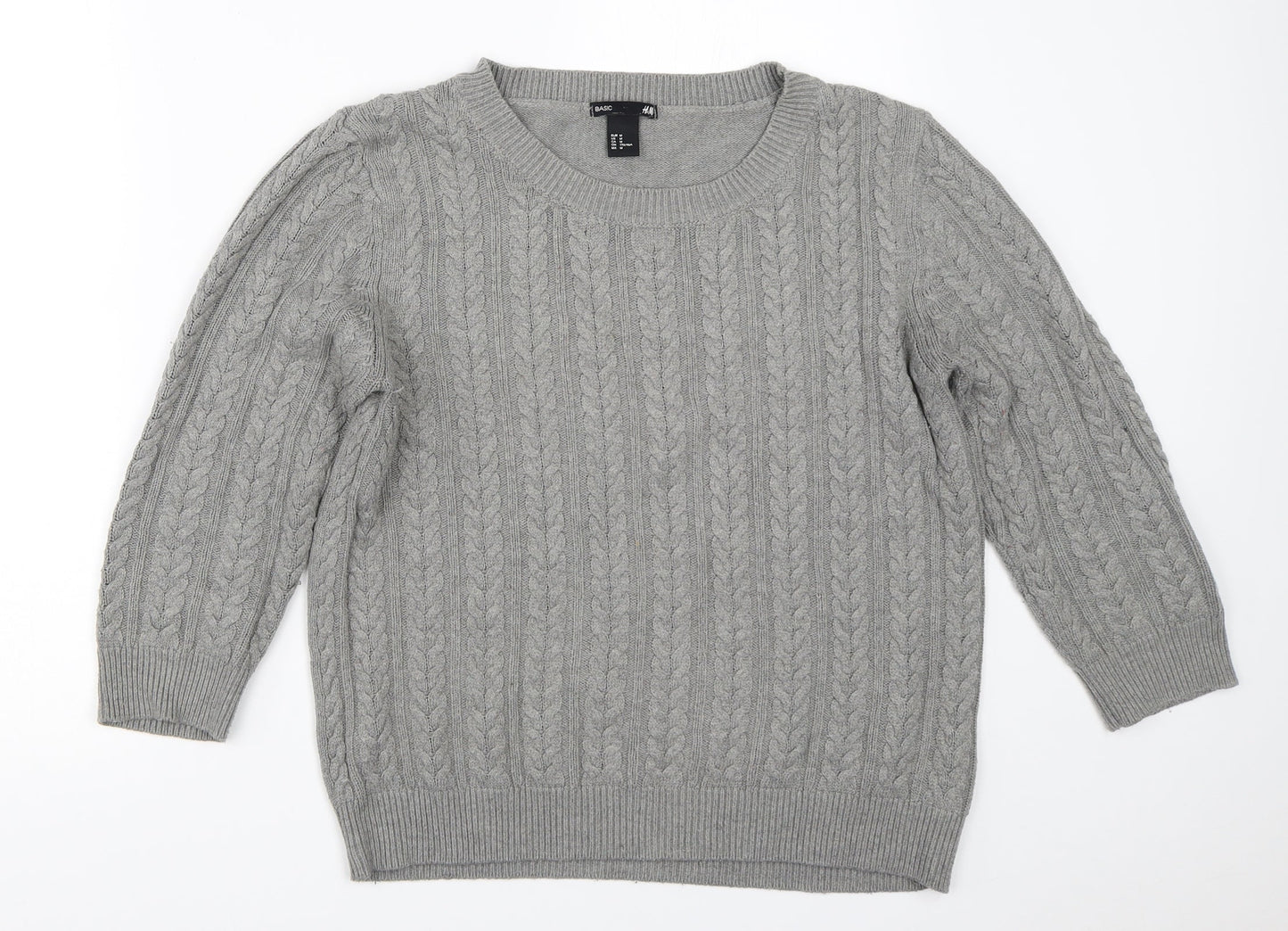 H&M Womens Grey   Pullover Jumper Size M