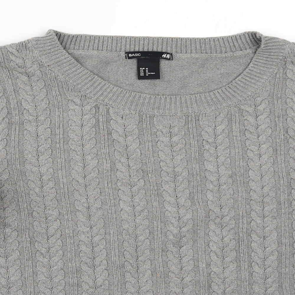 H&M Womens Grey   Pullover Jumper Size M