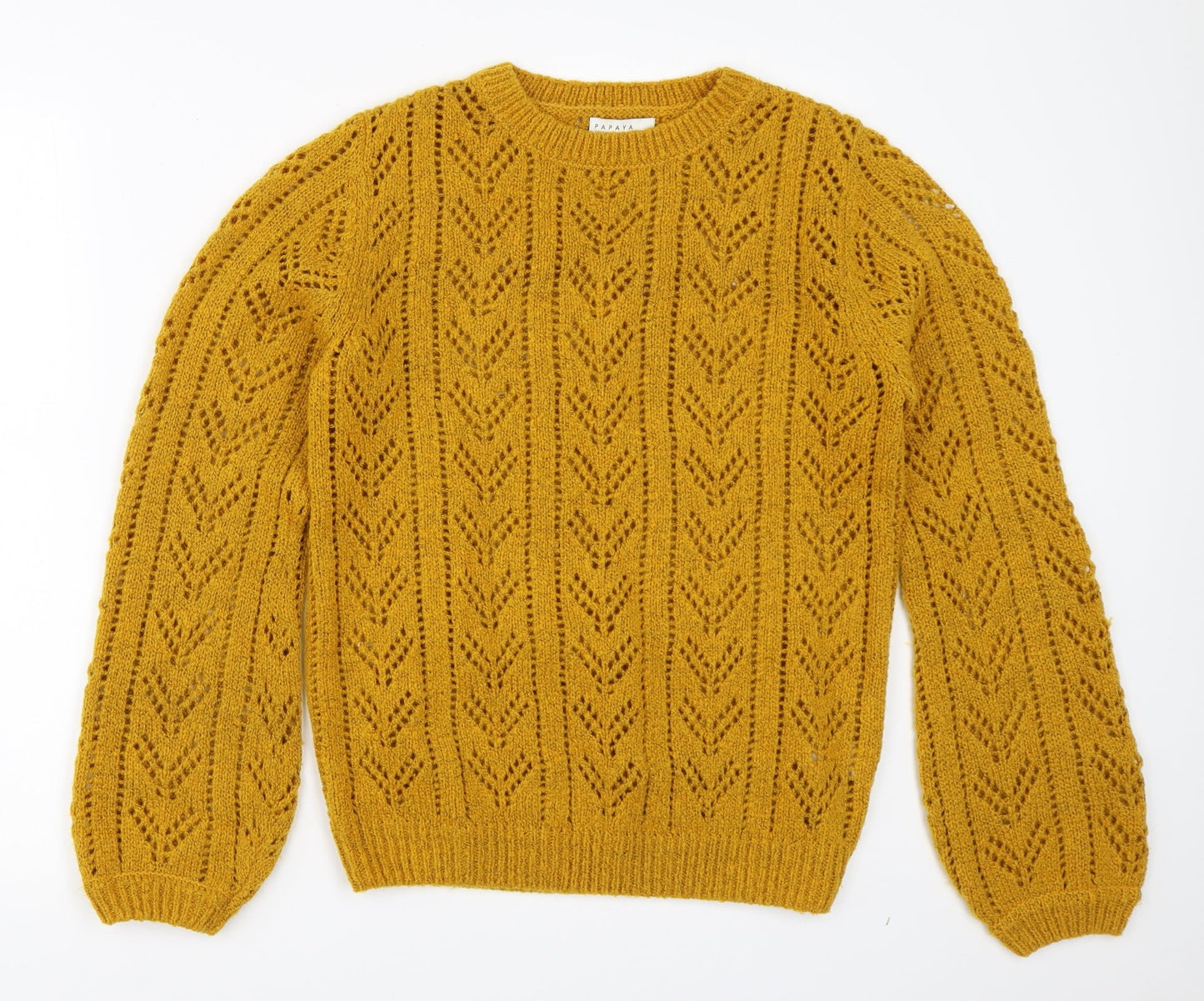 Papaya Womens Yellow   Pullover Jumper Size S