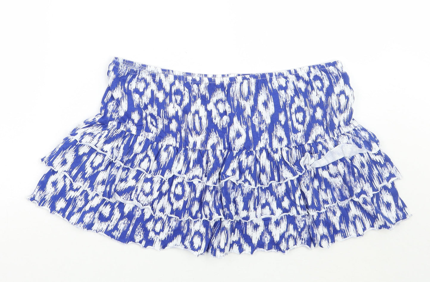 South Womens Blue Animal Print  Basic Tank Size 16