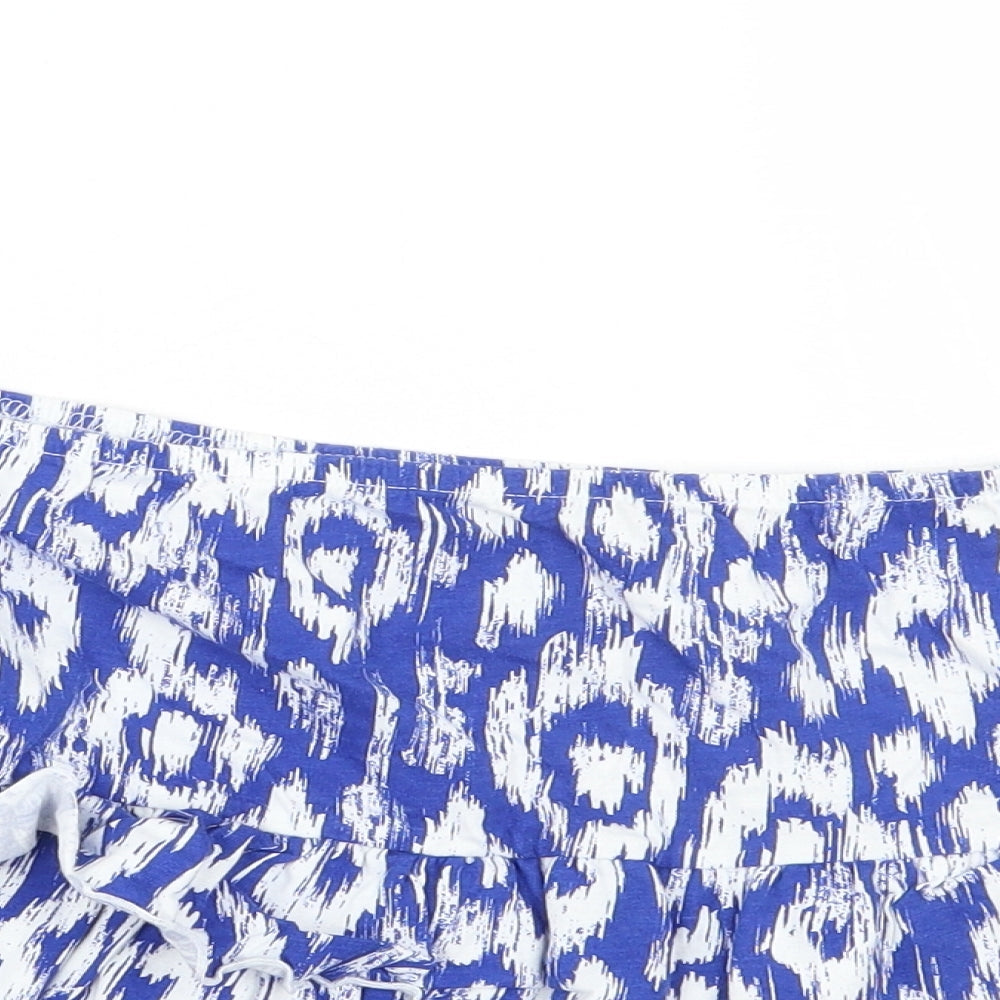 South Womens Blue Animal Print  Basic Tank Size 16