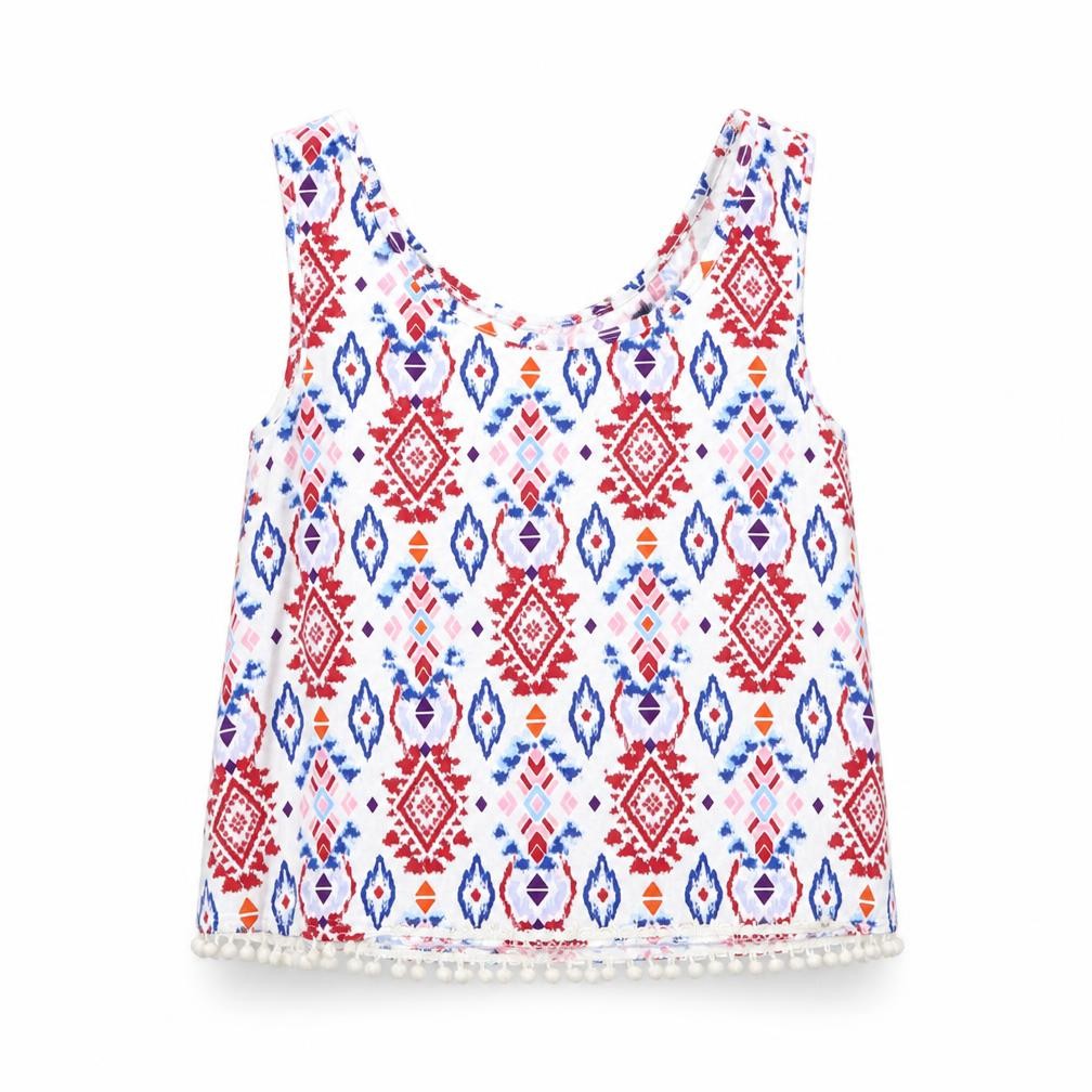 Newlook Womens White Geometric  Basic Tank Size 10