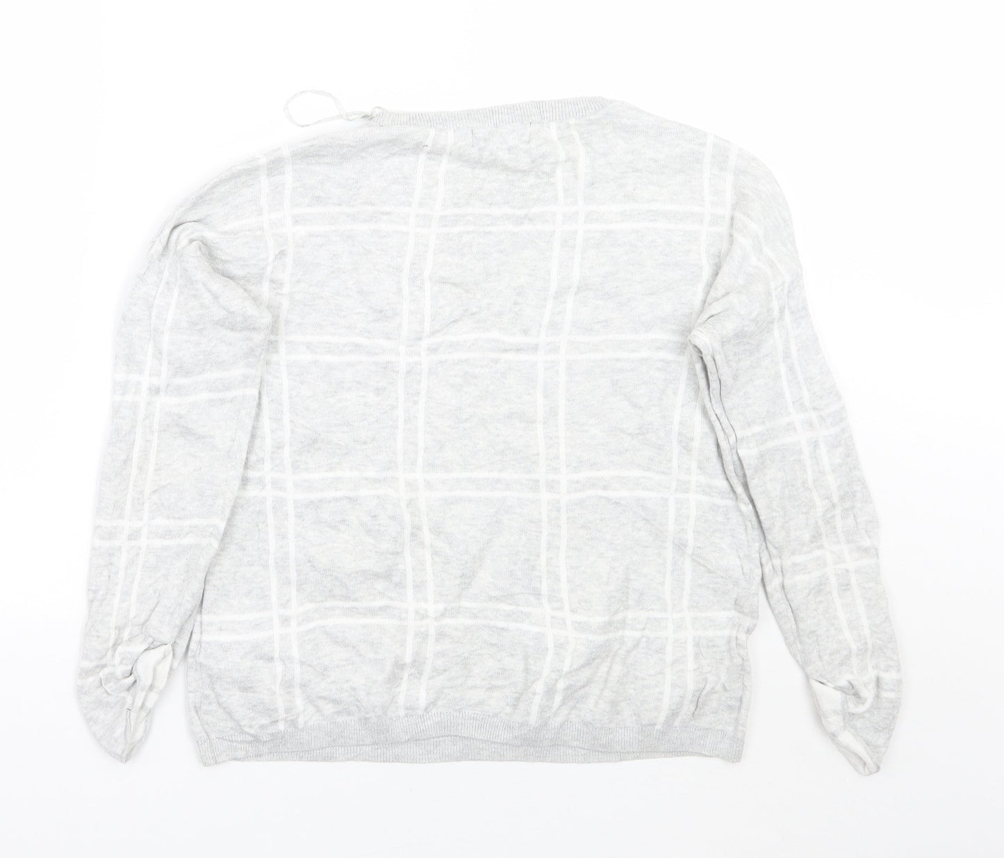 Newlook Womens Grey Check  Pullover Jumper Size 10