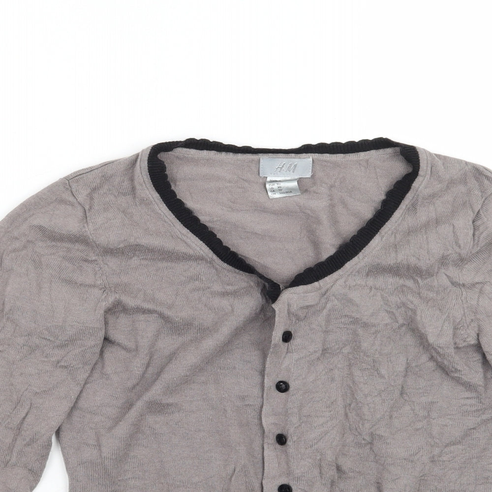 H&M Womens Grey   Cardigan Jumper