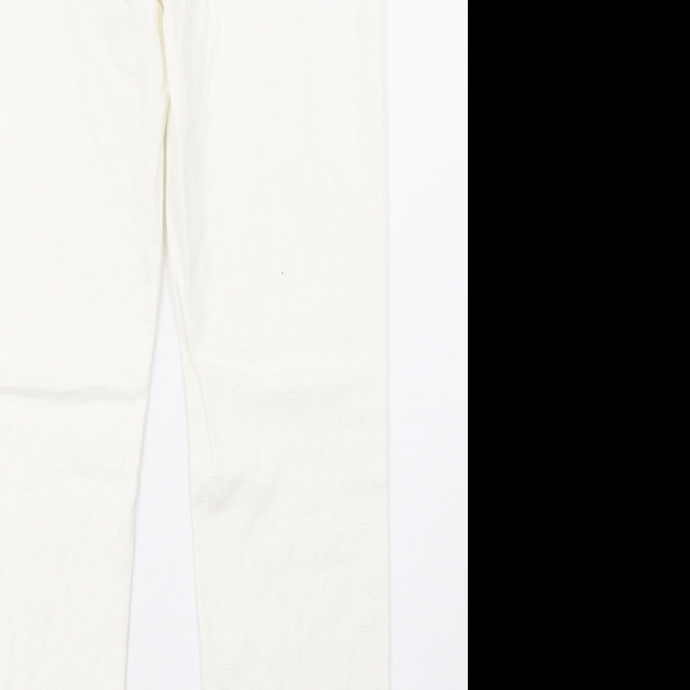 NEXT Womens White   Sweatpants Trousers Size 10 L30 in