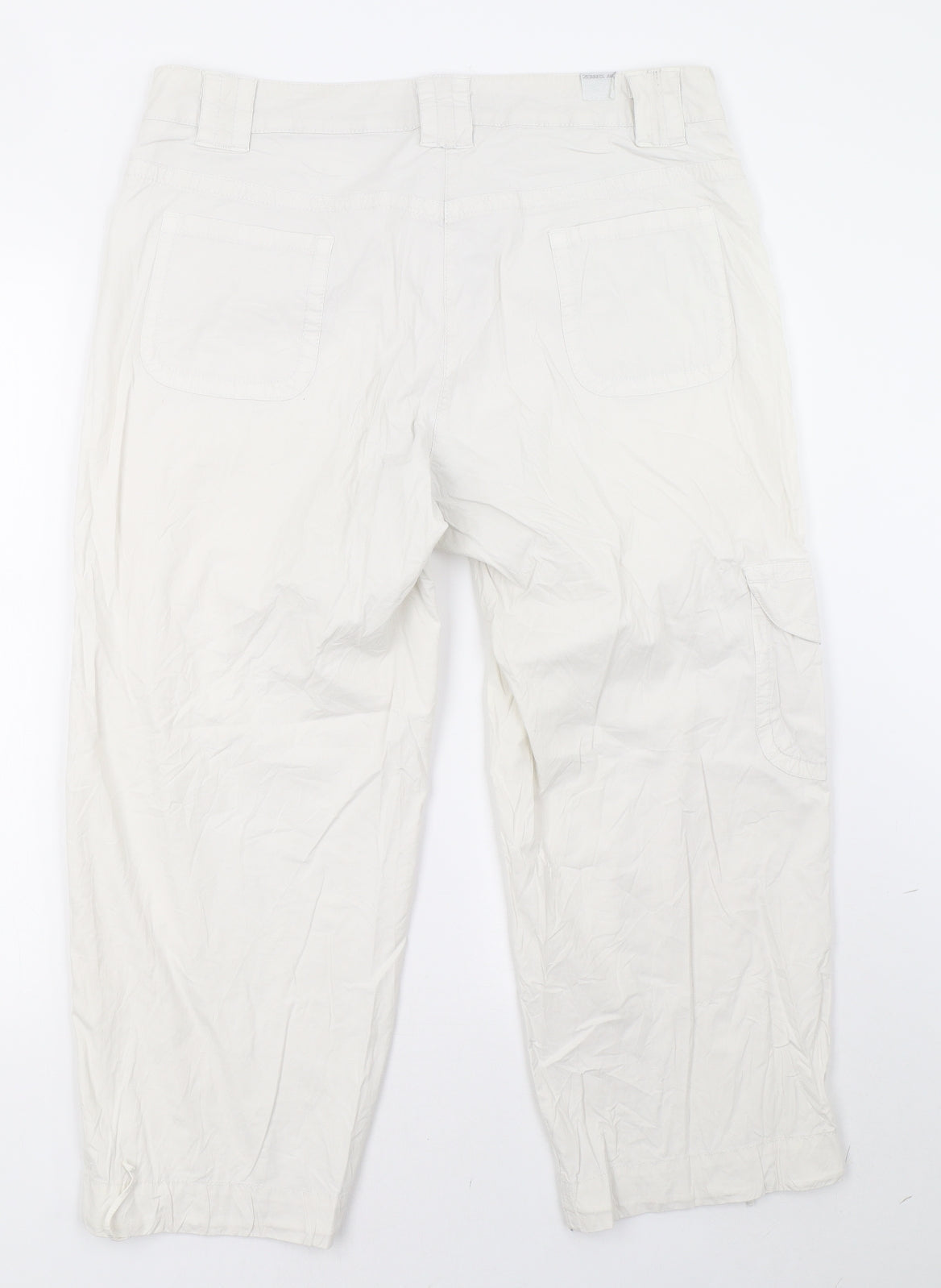 ZERRES Womens White   Cropped Trousers Size 16 L25 in