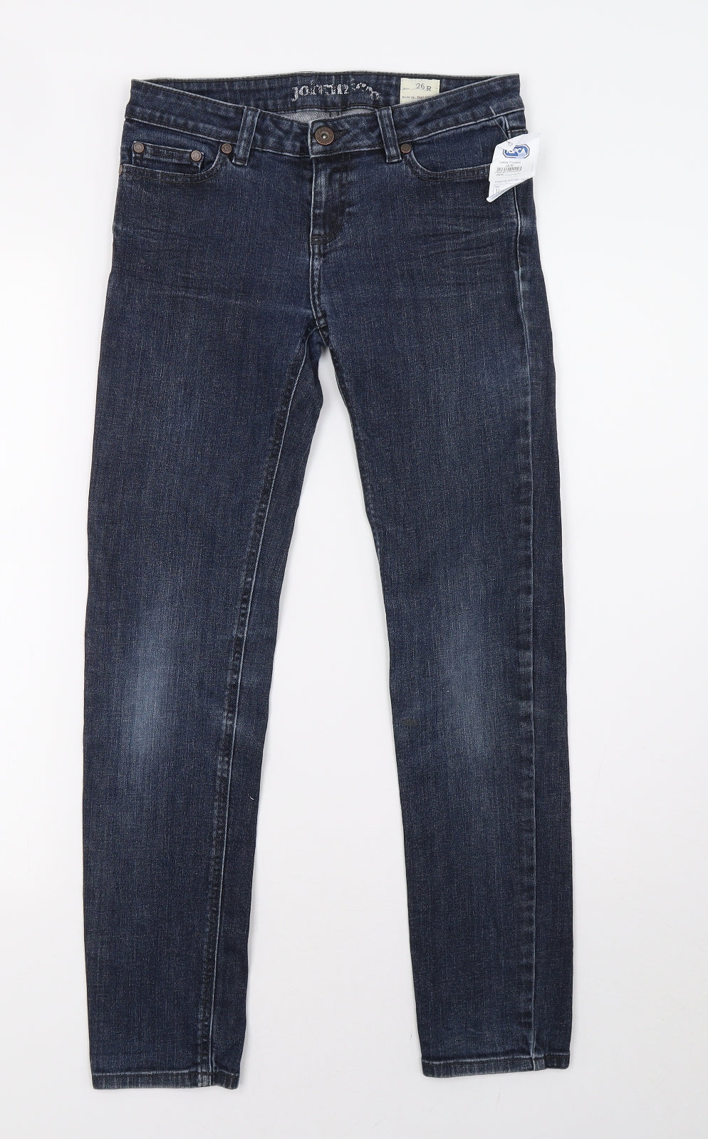 Preworn Womens Blue  Denim Straight Jeans Size 26 L28 in