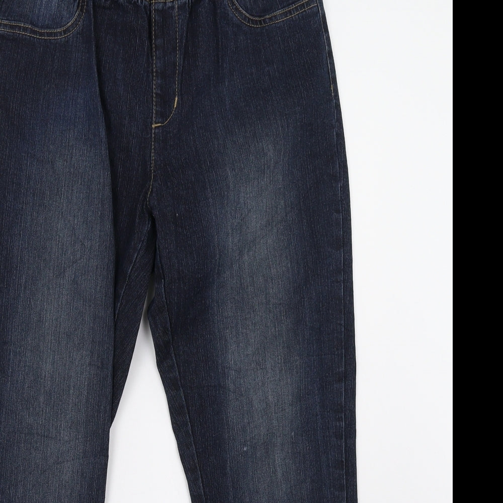 Preworn Womens Blue  Denim Cropped Jeans Size 28 L24 in