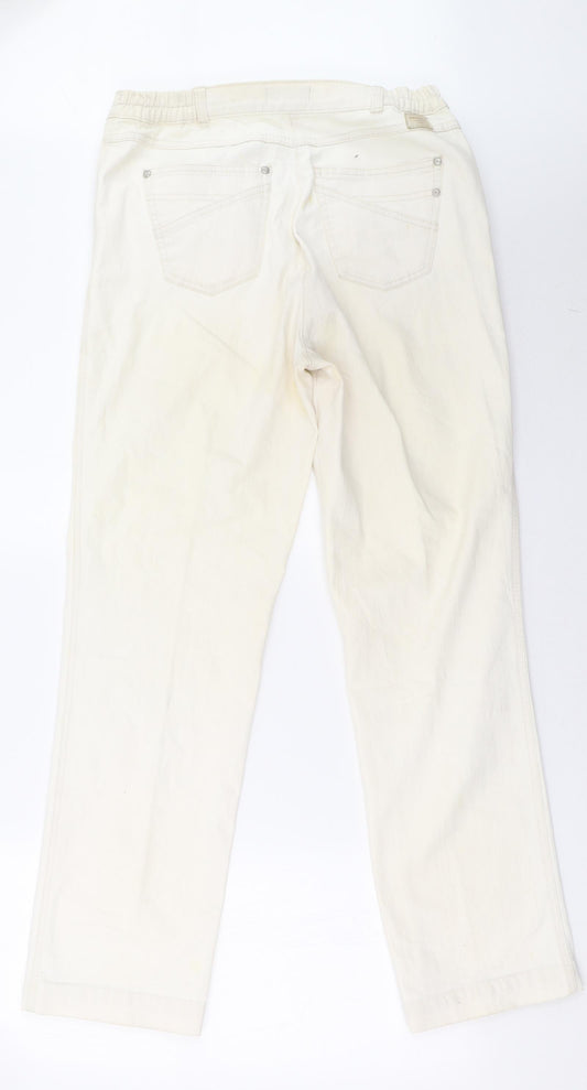 raphaela Womens White   Straight Jeans Size 14 L31 in