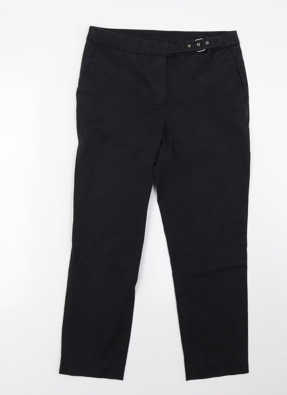 Preworn Womens Black   Trousers  Size 12 L27 in