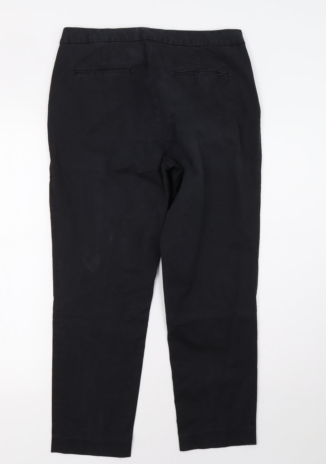 Preworn Womens Black   Trousers  Size 12 L27 in