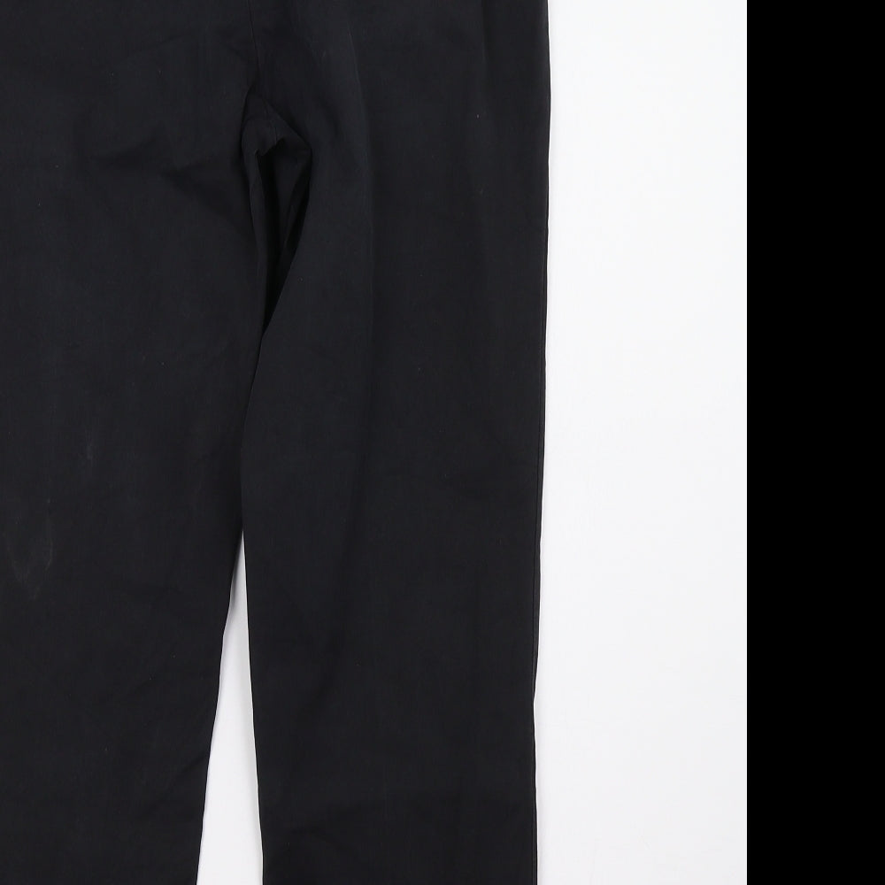 Preworn Womens Black   Trousers  Size 12 L27 in