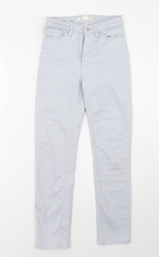 H&M Womens Blue  Denim Straight Jeans Size 6 L26 in