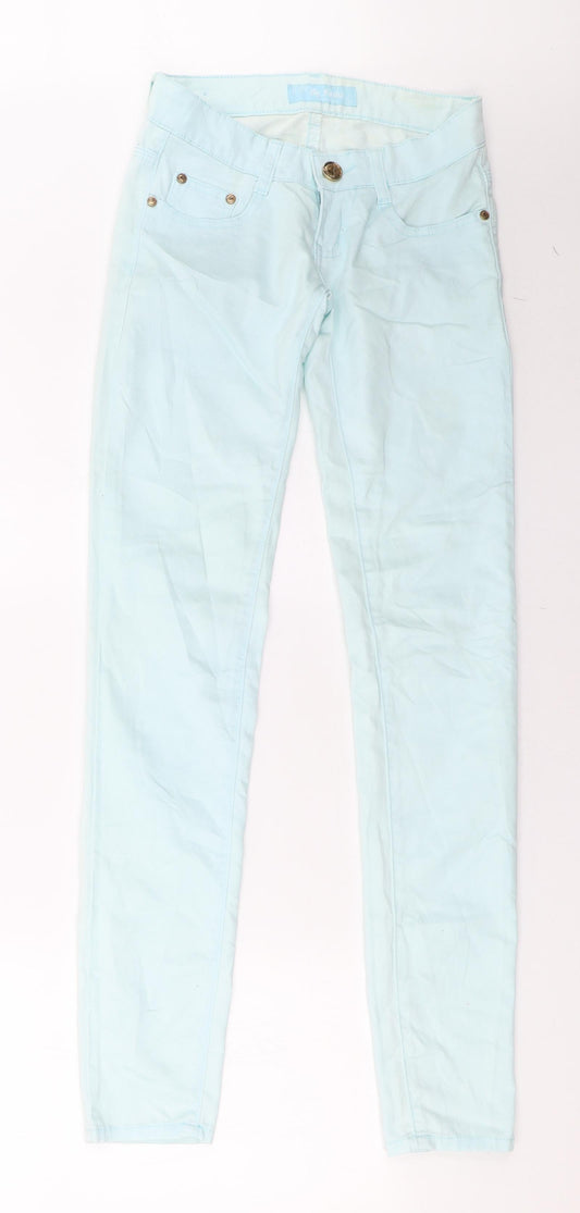 by sasha Womens Green  Denim Straight Jeans Size 8 L32 in