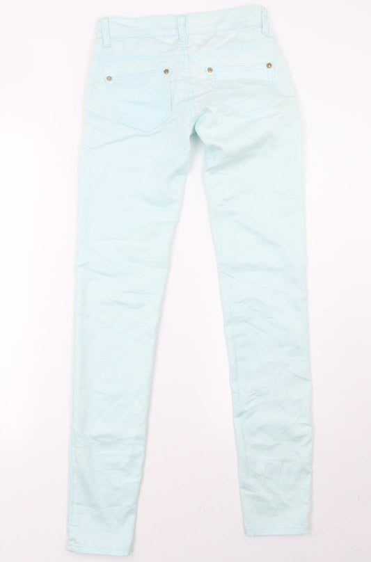 by sasha Womens Green  Denim Straight Jeans Size 8 L32 in