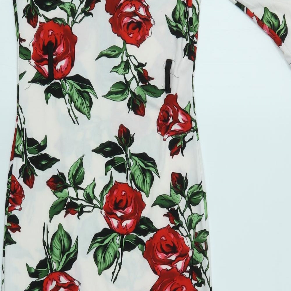 KOOPO Womens Multicoloured Floral  Bodycon  Size S