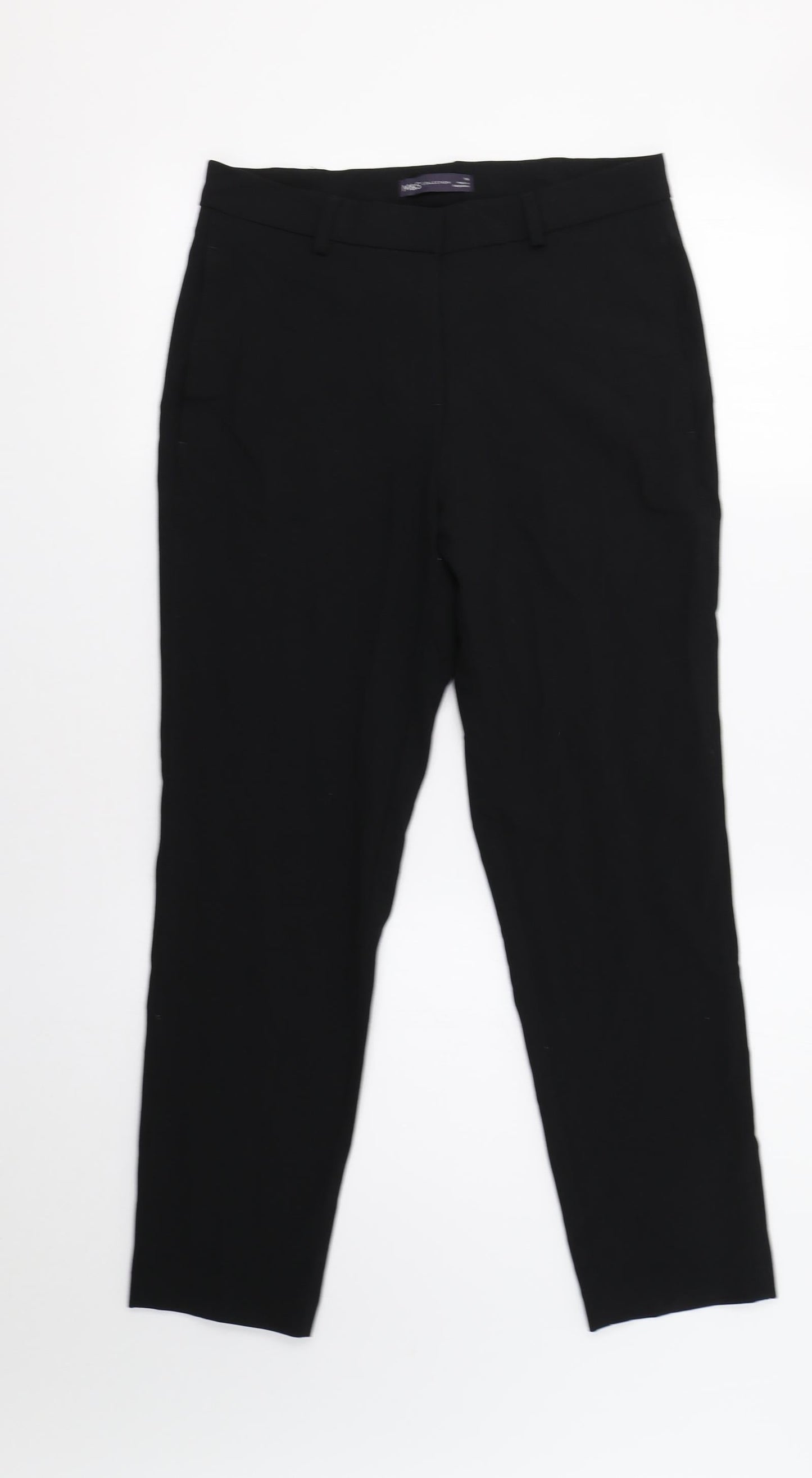M&S Womens Black   Dress Pants Trousers Size 10 L29 in