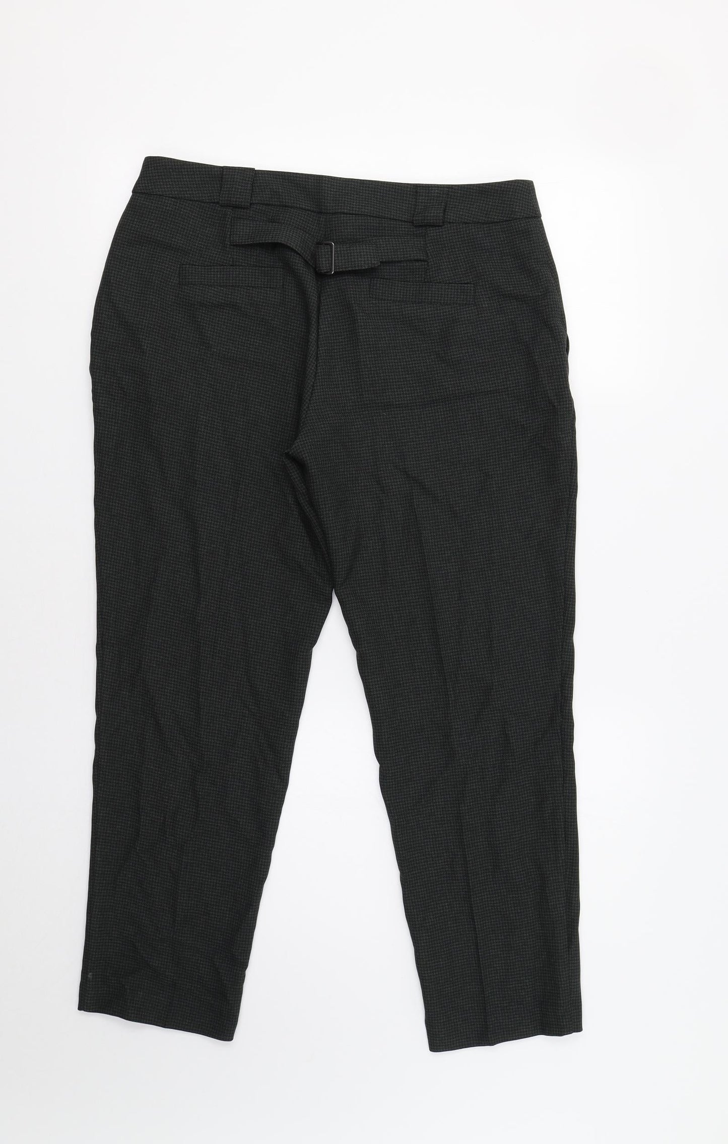 Dorothy Perkins Womens Green Check  Dress Pants Trousers Size 12 L27 in