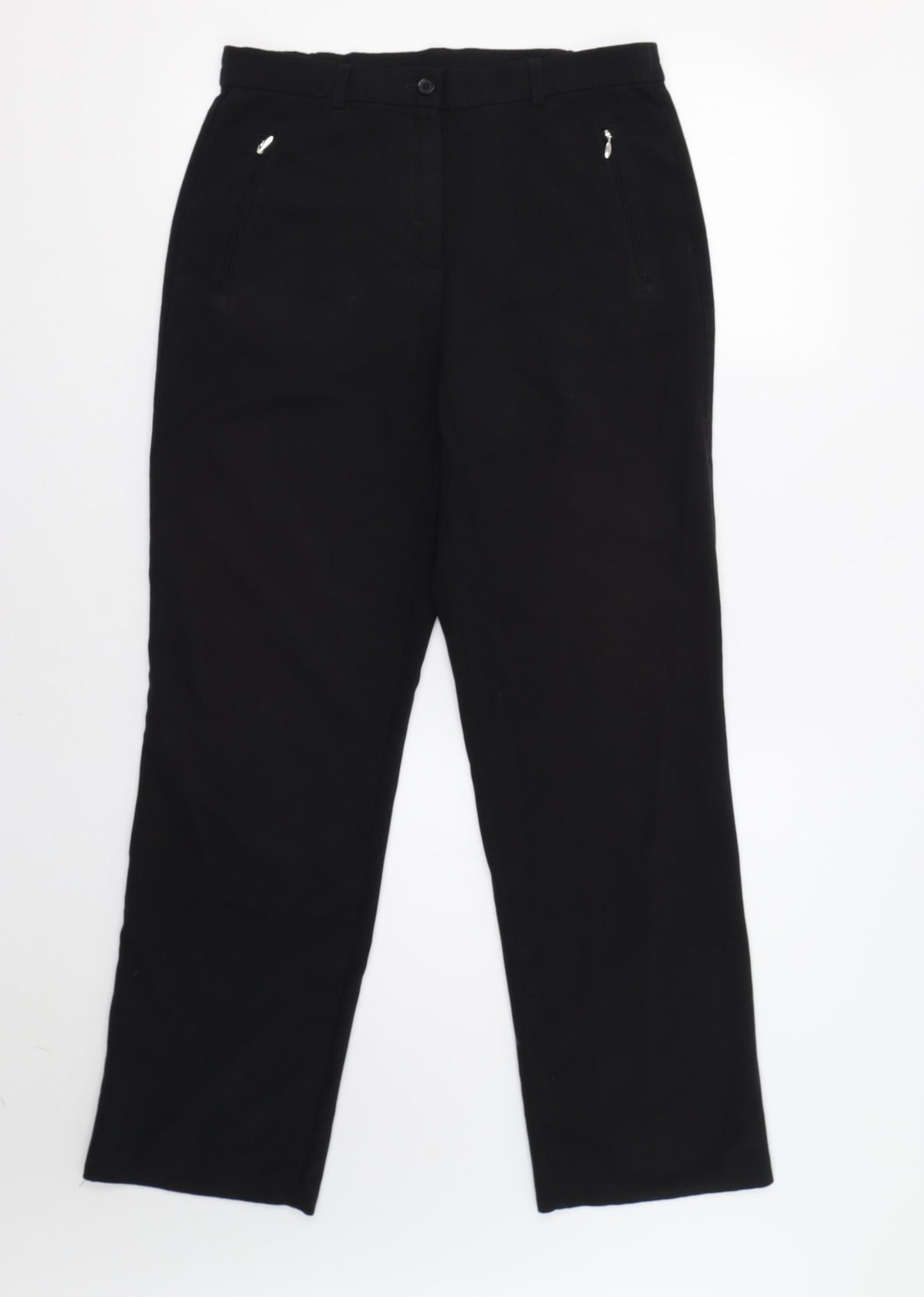 M&S Womens Black   Dress Pants Trousers Size 10 L29 in