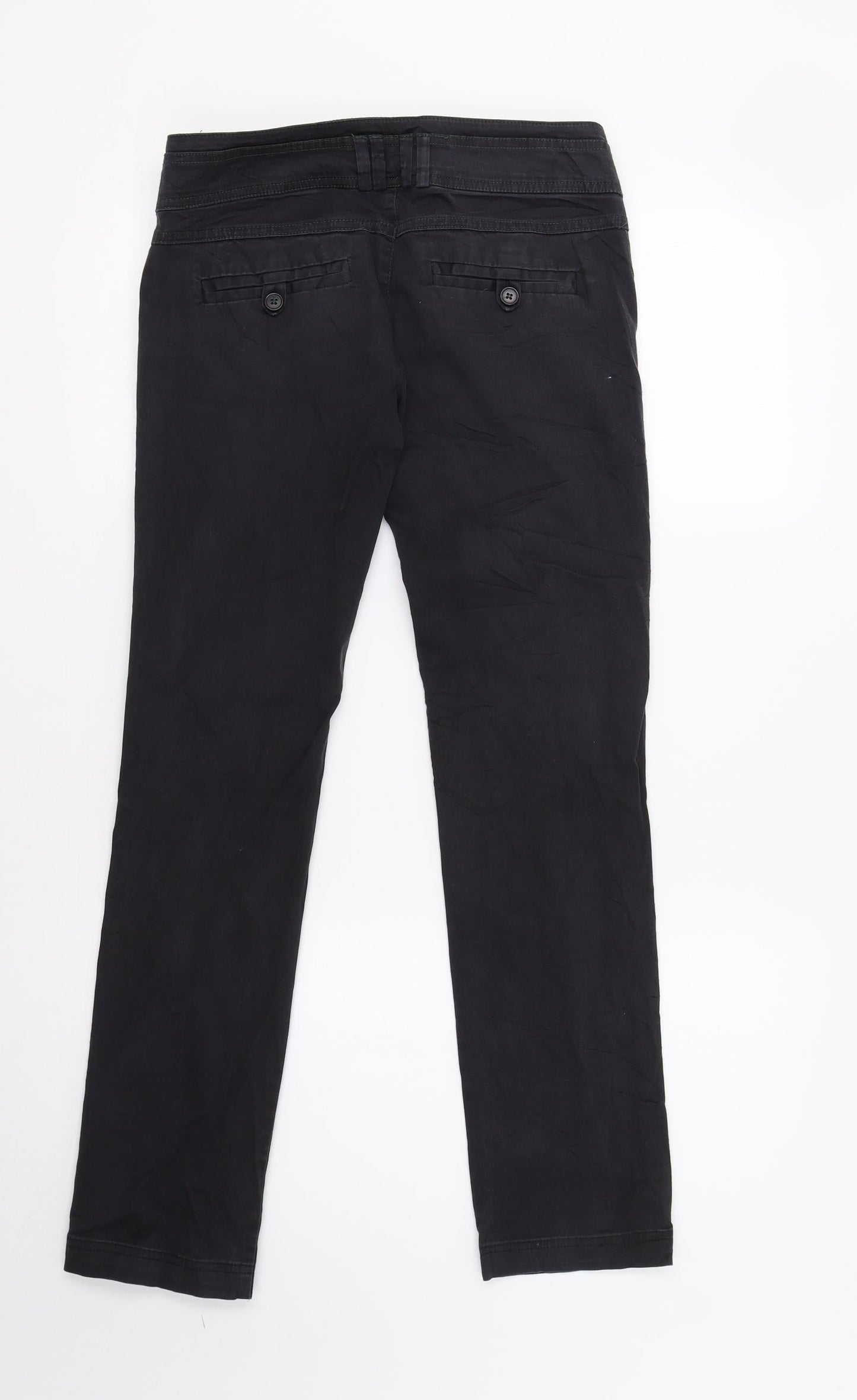 Preworn Womens Black   Trousers  Size 8 L28 in