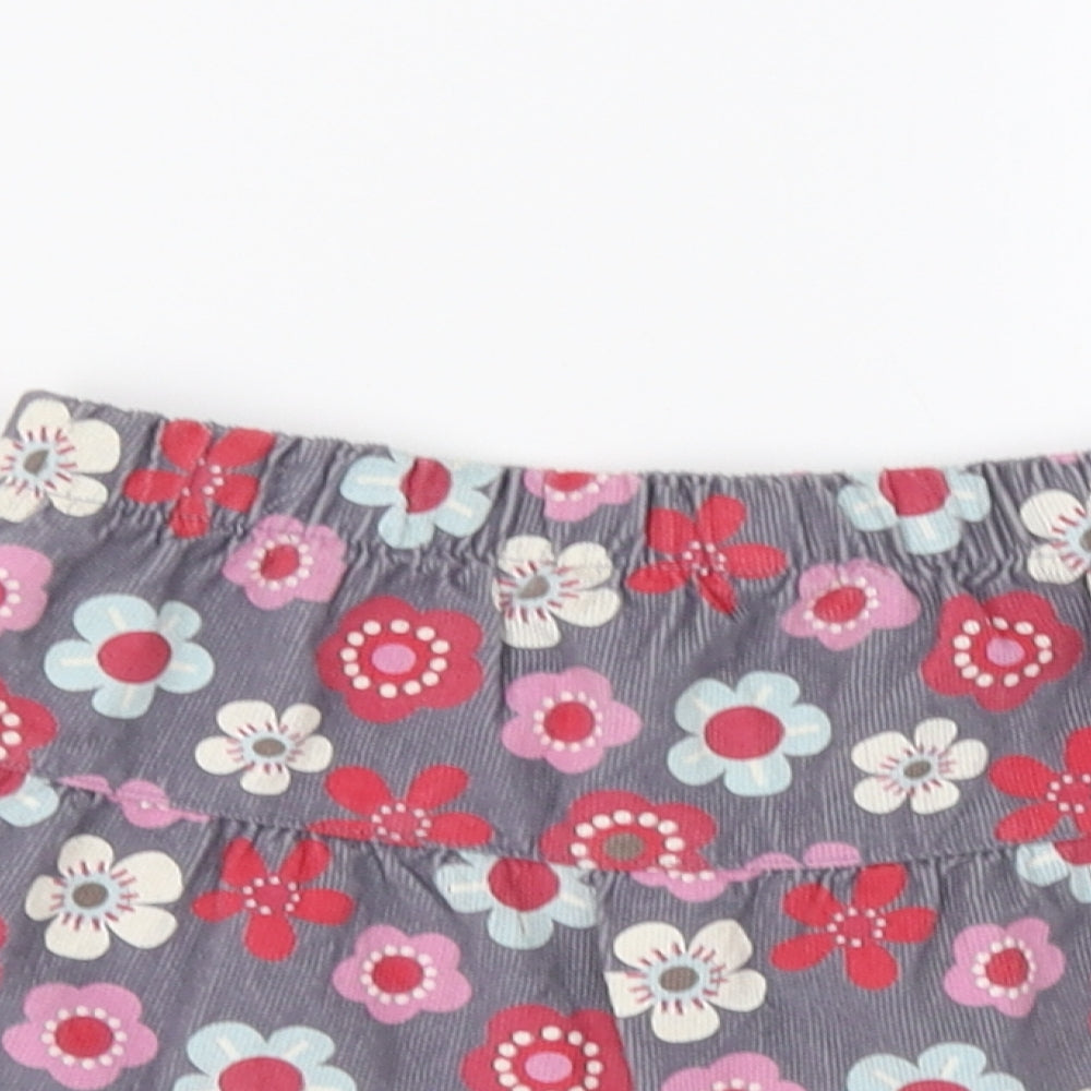 Cherokee Girls Grey Floral  Flare Skirt Size 2-3 Years