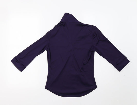 Simply Classic  Womens Purple   Basic Button-Up Size 12