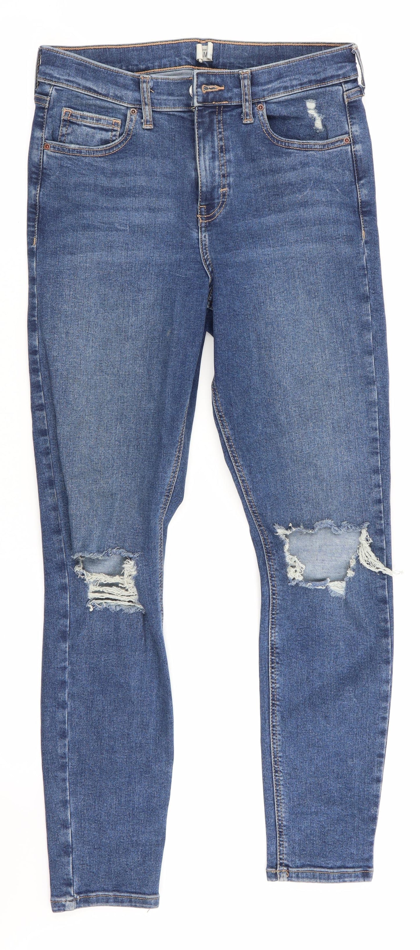 Topshop Jamie Mens Blue   Straight Jeans Size 28 in L28 in