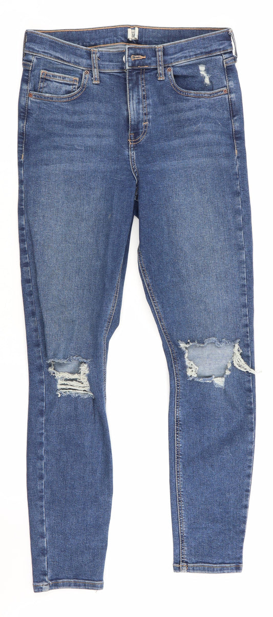 Topshop Jamie Mens Blue   Straight Jeans Size 28 in L28 in