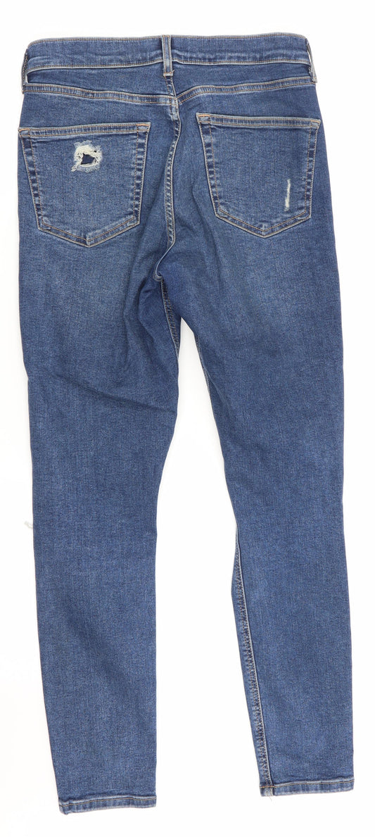 Topshop Jamie Mens Blue   Straight Jeans Size 28 in L28 in