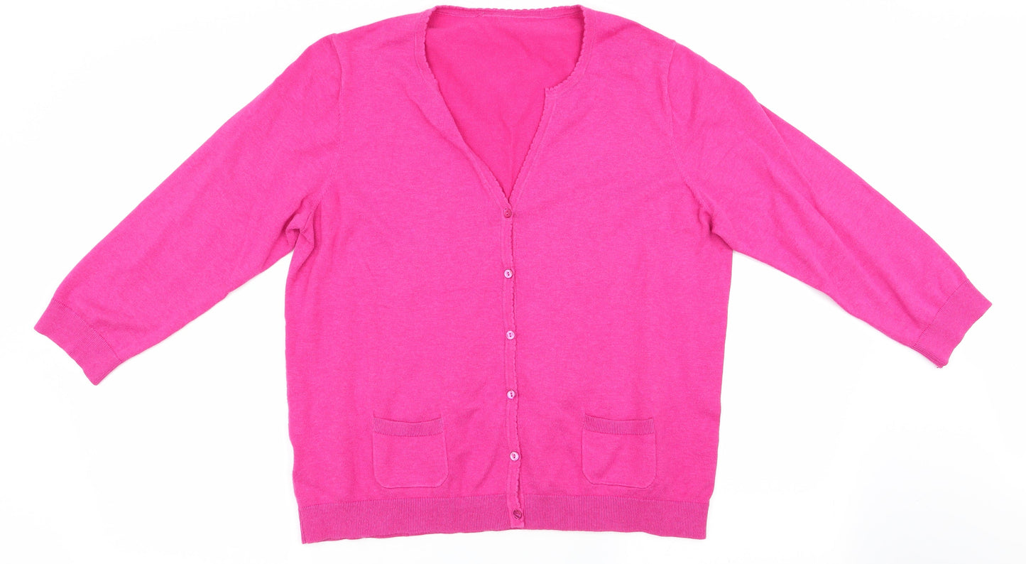 Preworn Womens Pink   Cardigan Jumper